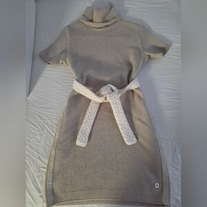 Loro Piana Cashmere Elegant Tan Sweater Dress